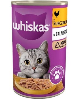 WHISKAS Adult puszka kurczak galaretka 400g