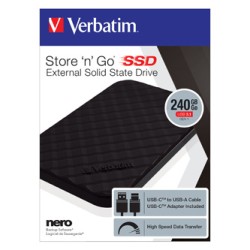 SSD Zewnętrzny Verbatim Store ,n, Go, 53231, 240GB, czarny, 3.1 Gen1 (3.0)