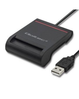 QOLTEC INTELIGENTNY CZYTNIK KART CHIPOWYCH ID USB 2.0 | PLUG&PLAY