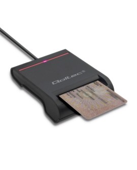 QOLTEC INTELIGENTNY CZYTNIK KART CHIPOWYCH ID USB 2.0 | PLUG&PLAY