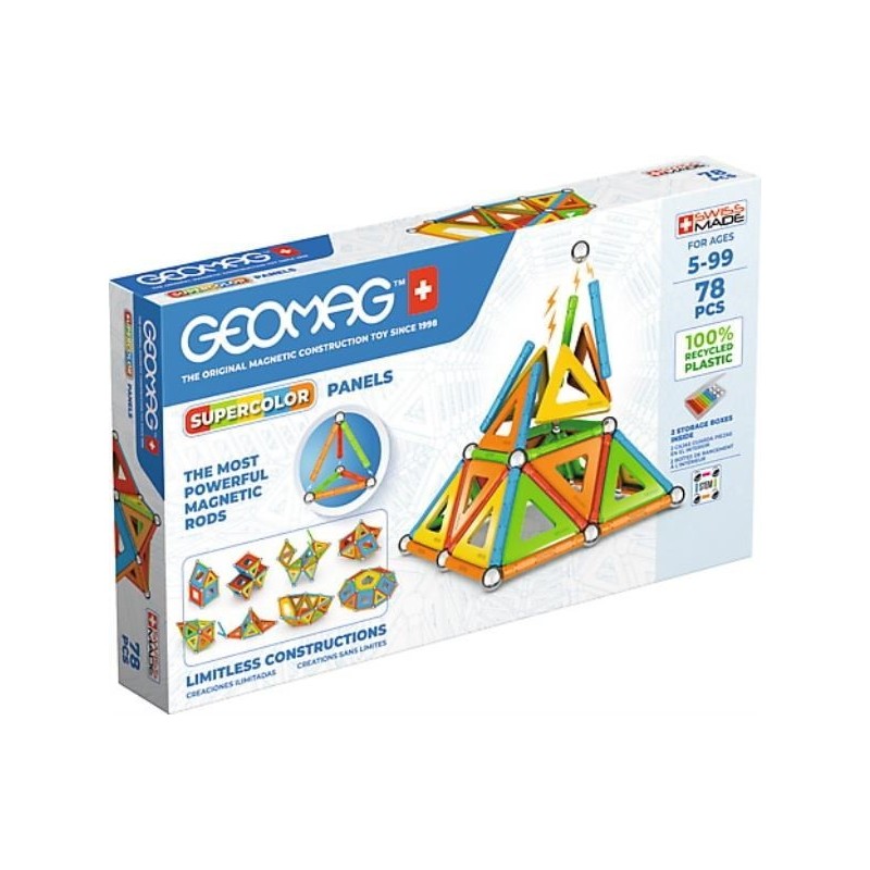 GEOMAG Supercolor panels Recycled - klocki magnetyczne 78el. G379