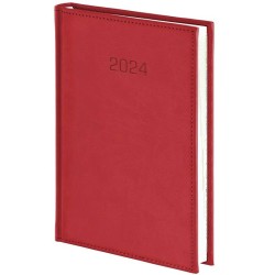 Kalendarz książkowy A4 Vivella 216 A4TNBCZW. czerwony tygodniowy z notesem