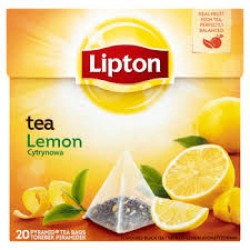 Herbata cytrynowa LIPTON piramidki, 20 torebek