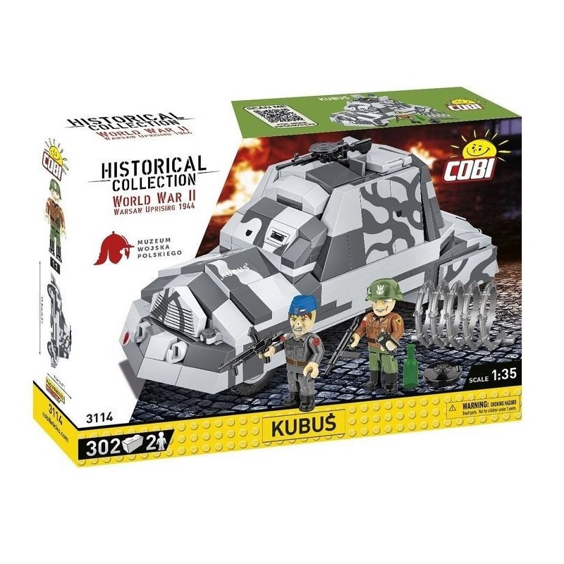 COBI 3114 Historical Collection WWII Samochód pancerny z Powstania Warszawskiego KUBUŚ 302kl