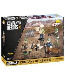 COBI 3041 Company of Heroes 3. Figurki 4 żołnierzy z akcesoriami 60 klocków