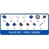 KLOCKI EDUKACYJNO-KONSTRUKCYJNE CLICS CLICFORMERS 802002 - POLICJA (7 W 1) - 72 ELEMENTY