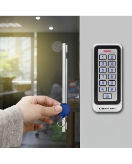 QOLTEC ZAMEK SZYFROWY RHEA Z CZYTNIKIEM RFID | KOD | KARTA | BRELOK | DZWONEK | IP68 | EM