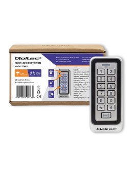 QOLTEC ZAMEK SZYFROWY TRITON Z CZYTNIKIEM RFID | KOD | KARTA | BRELOK | IP68 | EM