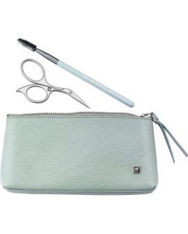 Zestaw do manicure Zwilling Twinox – miętowe, skórzane etui, 3 elementy - Miętowy