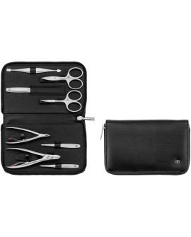 ZWILLING TWINOX Zestaw podróżny – czarne skórzane etui, 8 elementów