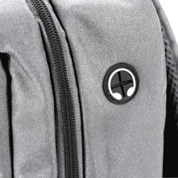 Plecak na  notebook 15.6", BA-03, szary z nylon, port USB do ładowania, Marvo, EOL