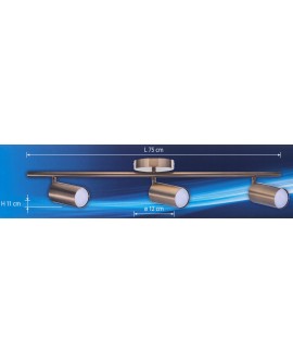 Listwa reflektorowa potrójna złota sufitowa ścienna Activejet SPECTRA kinkiet GU10 do salonu