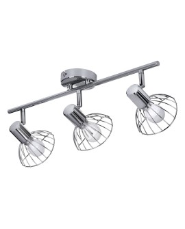 Listwa reflektorowa potrójna sufitowa ścienna chrom Activejet GIZEL kinkiet E14 do salonu