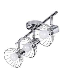 Listwa reflektorowa potrójna sufitowa ścienna chrom Activejet GIZEL kinkiet E14 do salonu