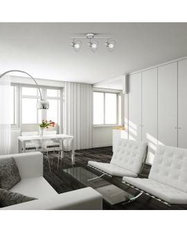 Listwa reflektorowa potrójna sufitowa ścienna chrom Activejet GIZEL kinkiet E14 do salonu