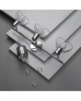 Listwa reflektorowa potrójna sufitowa ścienna chrom Activejet GIZEL kinkiet E14 do salonu
