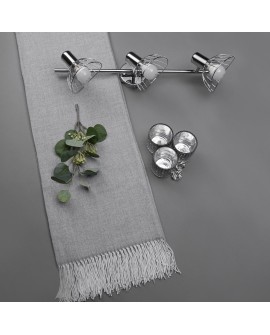 Listwa reflektorowa potrójna sufitowa ścienna chrom Activejet GIZEL kinkiet E14 do salonu