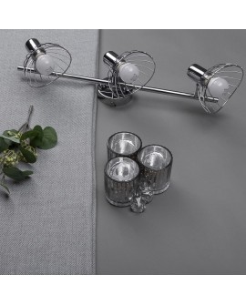 Listwa reflektorowa potrójna sufitowa ścienna chrom Activejet GIZEL kinkiet E14 do salonu