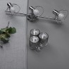 Listwa reflektorowa potrójna sufitowa ścienna chrom Activejet GIZEL kinkiet E14 do salonu