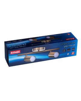 Listwa reflektorowa podwójna złota sufitowa ścienna Activejet SPECTRA kinkiet GU10 do salonu (WYPRZEDAŻ)