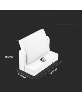Projektor Oprawa Elewacyjna V-TAC 17W LED Czujnik Ruchu Biała IP65 VT-11020-120-W 4000K 2520lm