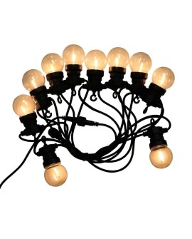 Girlanda ogrodowa V-TAC VT-71510 sznur 5W 5 m, 10 żarówek 0,5W IP44 3000K 550lm (SKU 212728) Czarny