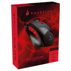 Surefire Eagle Claw Gaming Mysz przewodowa, czarna, 6400DPI