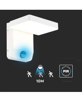 Projektor Oprawa Elewacyjna V-TAC 17W Czujnik Ruchu Biała IP65 VT-11020-150-W 4000K 2520lm