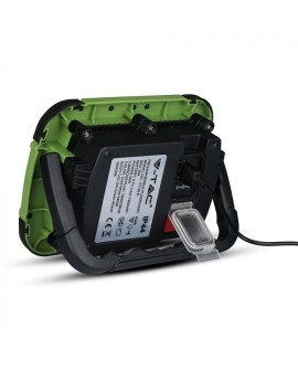 Projektor LED V-TAC 20W Ładowalny USB SAMSUNG CHIP Funkcja SOS 3,7V Li-Ion IP44 VT-20-R 4000K 1400lm