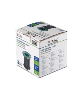 Oprawa gruntowa V-TAC VT-7677 najazdowa 230V IP65 GU10 (SKU 7515) Czarny, Srebrny