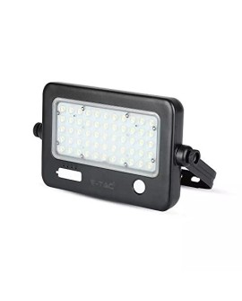 Projektor LED Solarny V-TAC 10W USB Czarny IP65 VT-788-10 4000K 1100lm