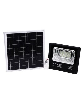 Projektor LED Solarny V-TAC 20W Czarny IP65, Pilot, Timer VT-60W 6000K 1650lm