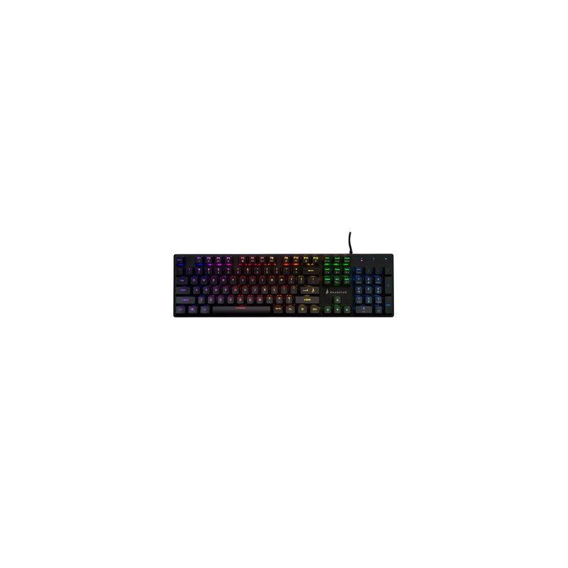 SureFire KingPin M2 multimedialna klawiatura dla gracza, RGB przewodowa (USB) US, czarna do gry, mechaniczna