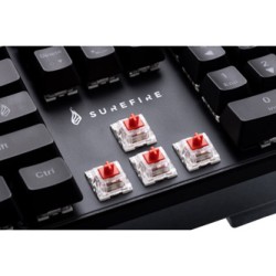 SureFire KingPin M2 multimedialna klawiatura dla gracza, RGB przewodowa (USB) US, czarna do gry, mechaniczna