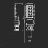 Oprawa Uliczna LED V-TAC SAMSUNG CHIP 30W Soczewki 110st 135Lm/W VT-34ST-N 6500K 4050lm