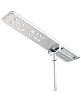 POWERNEED SOLARNA LAMPA ULICZNA ATLAS 8000LM, LED X160, PANEL SOLARNY 86W, CZUJNIK RUCHU I ZMIERZCHOWY, SREBRNA, SSL38