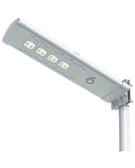 POWERNEED SOLARNA LAMPA ULICZNA/KINKIET ARGES 3000LM, LEDX40, PANEL SOLARNY 20W, CZUJNIK RUCHU I ZMIERZCHOWY, SREBRNA, SSL06N