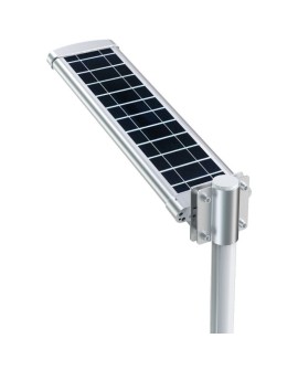POWERNEED SOLARNA LAMPA ULICZNA/KINKIET ARGES 3000LM, LEDX40, PANEL SOLARNY 20W, CZUJNIK RUCHU I ZMIERZCHOWY, SREBRNA, SSL06N