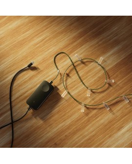 Twinkly Candies – 200 Lampki w kształcie świeczki RGB LEDs, zielony przewód, USB-C