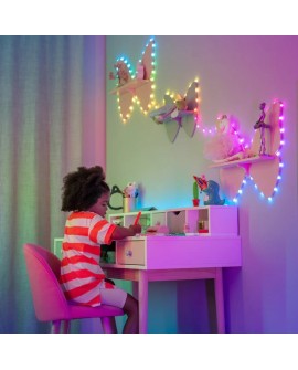 Twinkly Candies – 100 Lampki w kształcie pereł RGB LEDs, zielony przewód, USB-C