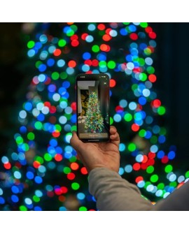 Twinkly Candies – 100 Lampki w kształcie pereł RGB LEDs, zielony przewód, USB-C