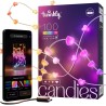 Twinkly Candies – 100 Lampki w kształcie serc RGB LEDs, przezroczysty przewód, USB-C