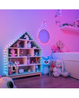 Twinkly Candies – 200 Lampki w kształcie pereł RGB LEDs, zielony przewód, USB-C