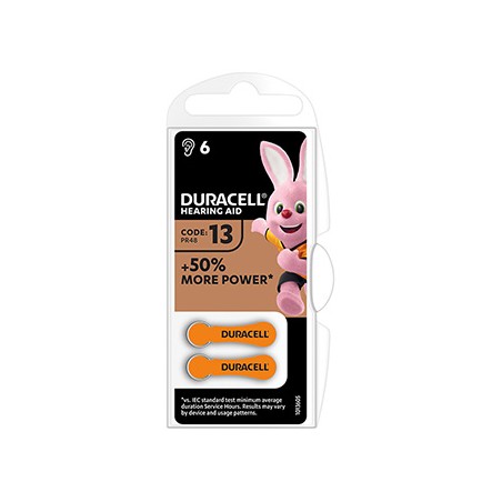 Duracell Jednorazowa cynkowo-powietrzna. baterie ZA, 6-pack