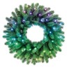 Twinkly Wstępnie oświetlony wieniec – 50 RGB LED, Regal 24" zielony przewód, typ wtyczki C