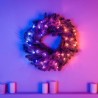 Twinkly Wstępnie oświetlony wieniec – 50 RGB LED, Regal 24" zielony przewód, typ wtyczki C