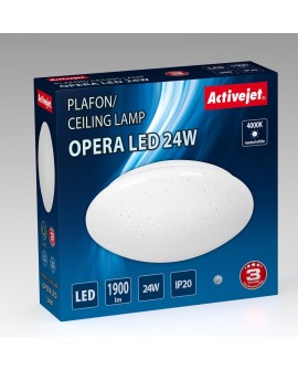 Nowoczesny plafon sufitowy LED Activejet OPERA 24W