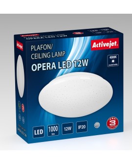 Nowoczesny plafon sufitowy LED Activejet OPERA 12W