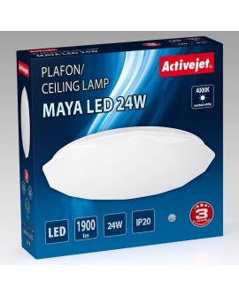 Nowoczesny plafon sufitowy LED Activejet MAYA 24W