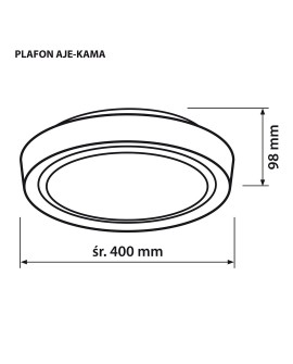 Plafon sufitowy LED Activejet AJE-KAMA 24W